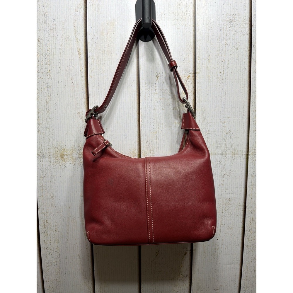 Coach Vintage Red Leather Legacy Sling Hobo Bag 9566 Y2K Shoulder Bag